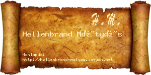 Hellenbrand Mátyás névjegykártya