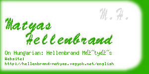 matyas hellenbrand business card